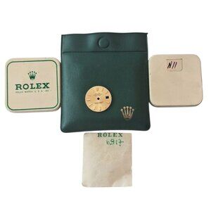 70s Rolex Lady Perpetual Datejust Stick Hour Marker Dial, Tin Box & Pouch RARE
